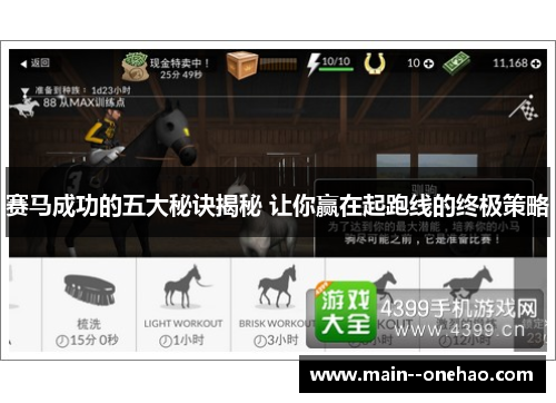 赛马成功的五大秘诀揭秘 让你赢在起跑线的终极策略
